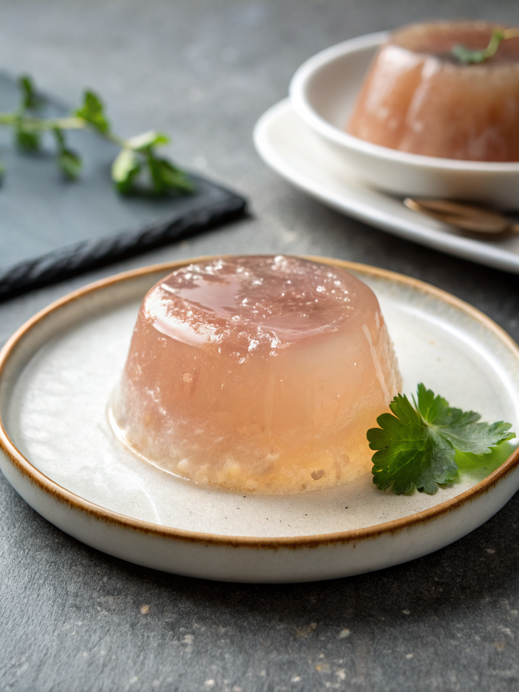 Delicate osmanthus flower jelly